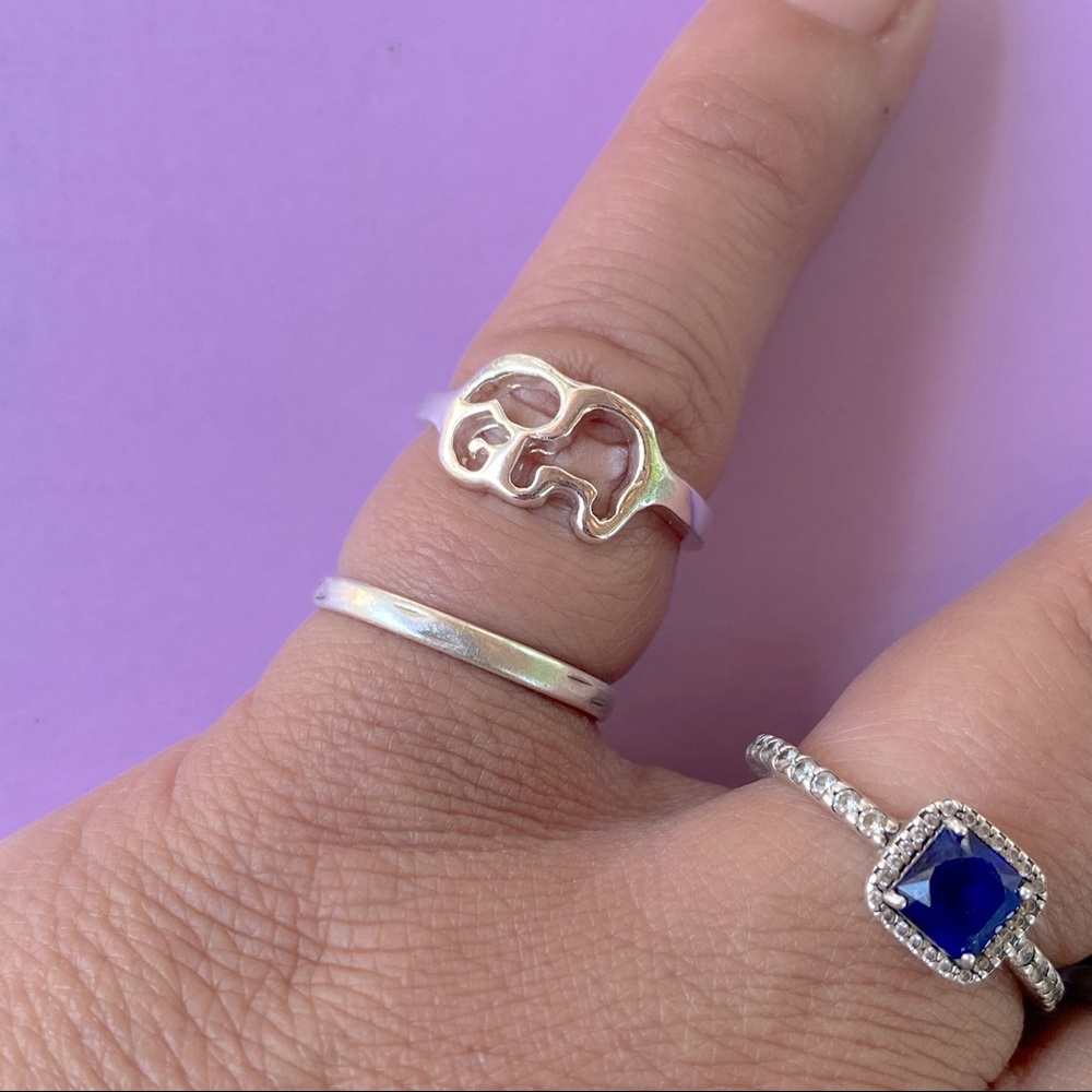 3/$15 Silver Elephant Ring sz 6